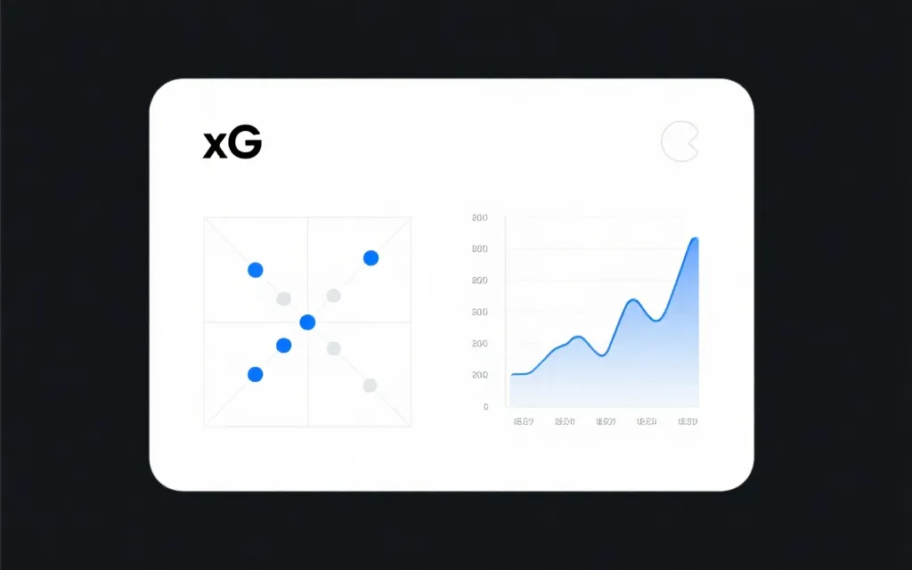 世界杯比赛数据可视化示例：xG散点四象限与最近五场趋势线
